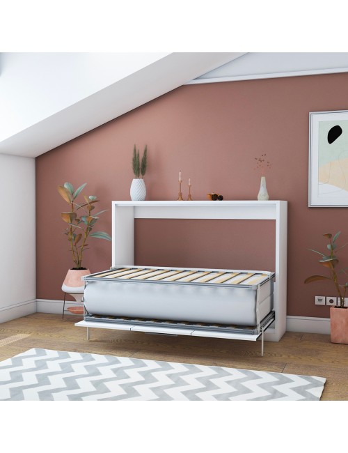 Letto matrimoniale pieghevole a scomparsa salvaspazio Capsule bianco 164x52x120H