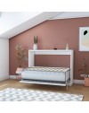 Letto matrimoniale pieghevole a scomparsa salvaspazio Capsule bianco 164x52x120H