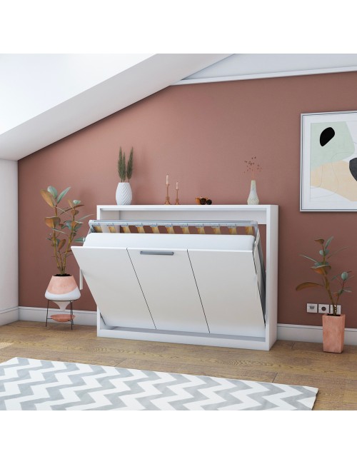 Letto matrimoniale pieghevole a scomparsa salvaspazio Capsule bianco 164x52x120H