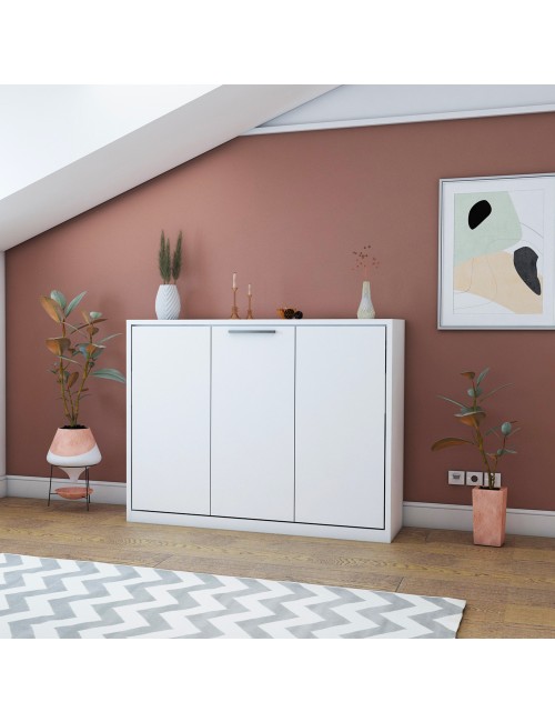 Letto matrimoniale pieghevole a scomparsa salvaspazio Capsule bianco 164x52x120H