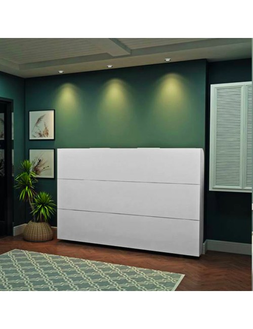 Letto matrimoniale a scomparsa salvaspazio Simple bianco 214x38x148H