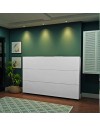 Letto matrimoniale a scomparsa salvaspazio Simple bianco 214x38x148H