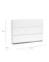 Letto matrimoniale a scomparsa salvaspazio Simple bianco 214x38x148H