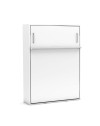 Letto matrimoniale a scomparsa Loft bianco 152x44x208H - rete in legno