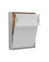 Letto matrimoniale a scomparsa Loft bianco 152x44x208H - rete in legno