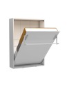 Letto matrimoniale a scomparsa Loft bianco 152x44x208H - rete in legno