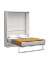 Letto matrimoniale a scomparsa Loft bianco 152x44x208H - rete in legno
