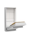 Letto singolo a scomparsa salvaspazio Happy bianco 104x38x221H