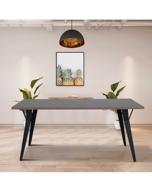 Tavolo da pranzo Yutan 160x80 cm colore cacao