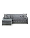 Divano con penisola contenitore reversibile 246x138x92 H Laos colore grigio