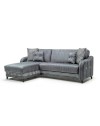 Divano con penisola contenitore reversibile 246x138x92 H Laos colore grigio