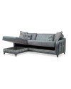 Divano con penisola contenitore reversibile 246x138x92 H Laos colore grigio