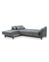 Divano con penisola contenitore reversibile 246x138x92 H Laos colore grigio