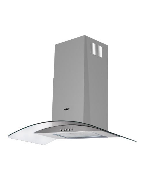 Cappa inox da parete 90 cm cupolino in vetro WETH 90 Samet