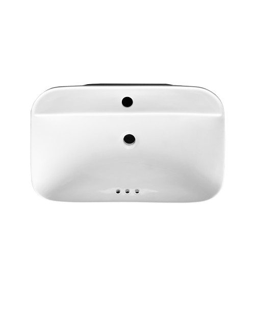Lavabo semincasso in ceramica bianco 60x40x16,5H CUP6026B