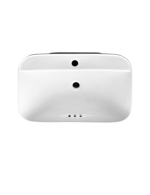 Lavabo semincasso in ceramica bianco 60x40x16,5H CUP6026B