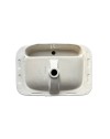 Lavabo semincasso in ceramica bianco 60x40x16,5H CUP6026B