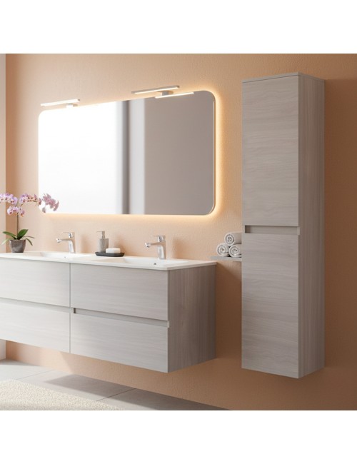 Colonna Pensile Bagno Trasimeno 31,4x31,5x136 Colore Rovere Grigio