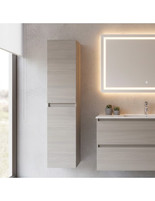 Colonna Pensile Bagno Trasimeno 31,4x31,5x136 Colore Rovere Grigio