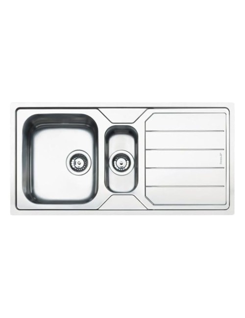 Lavello Incasso 2 Vasche e Gocciolatoio Reversibile 100x50 Smeg