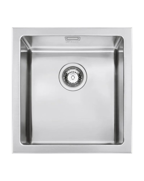 Lavello incasso monovasca semifilo 40x46 Smeg VQR40 inox spazzolato