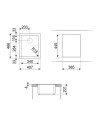 Lavello incasso monovasca semifilo 40x46 Smeg VQR40 inox spazzolato