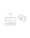 Lavello incasso cucina acciaio 86x50 cm due vasche SAXT322A