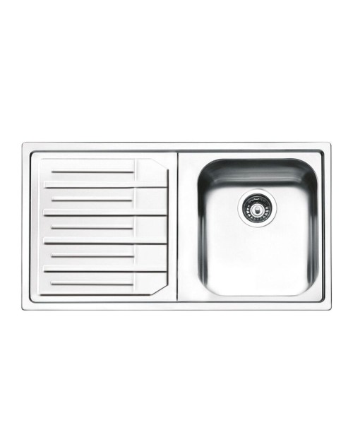 Lavello incasso 1 vasca e gocciolatoio sinistro 86x50 Smeg LP861S2 inox