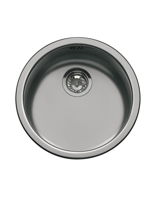 Lavello incasso monovasca rotondo 43.7x43.7 Smeg 10I3PN PVD acciaio nero