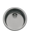 Lavello incasso monovasca rotondo 43.7x43.7 Smeg 10I3PN PVD acciaio nero