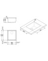 Lavello incasso monovasca sottotop 38x44 Smeg VZUM40CT cemento
