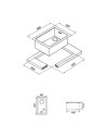 Lavello incasso monovasca filotop 26.7x46.4 Smeg VQ20 inox