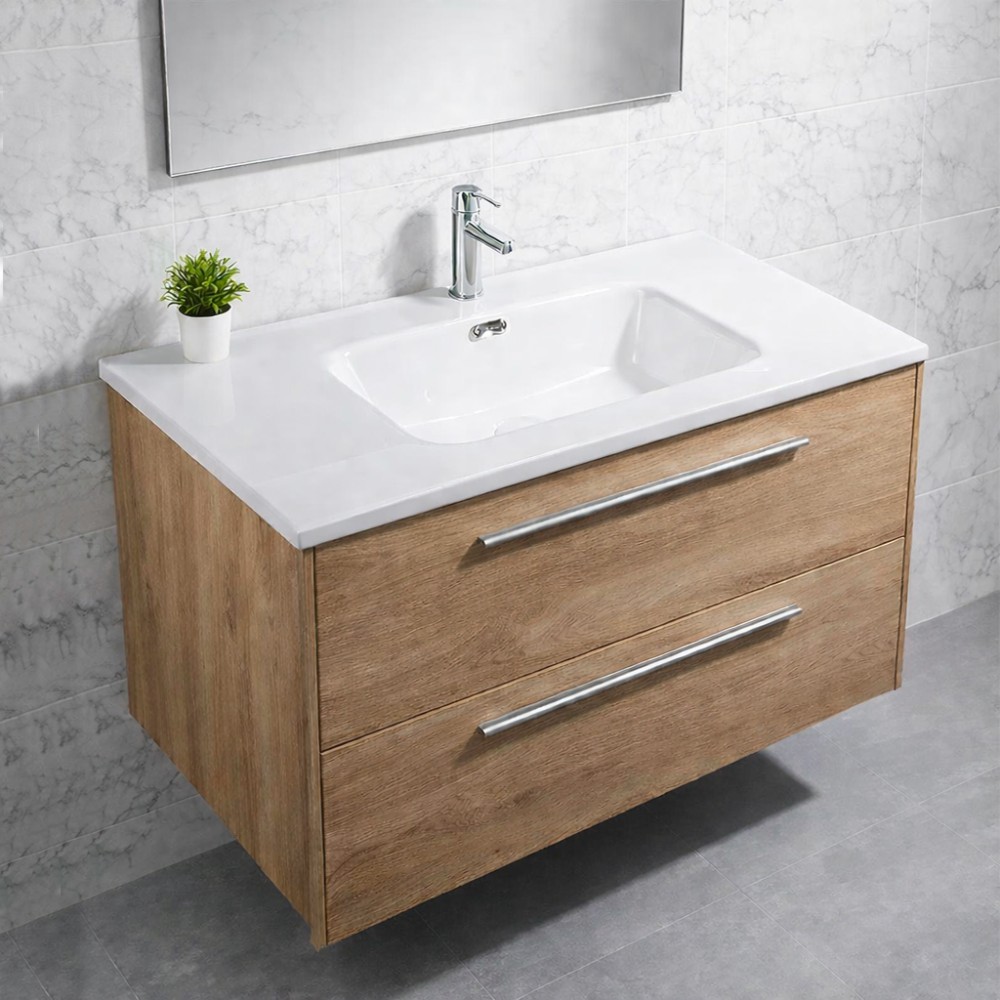 Lavabo Bulnes80 in Ceramica Bianco Lucido 81 cm – Eleganza Essenziale per il Bagno