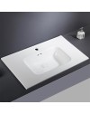 Lavabo Bulnes80 in Ceramica Bianco Lucido 81 cm – Eleganza Essenziale per il Bagno