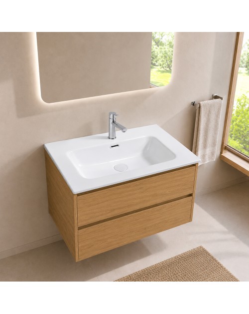 Lavabo Bulnes60 in Ceramica Bianco Lucido 61 cm – Eleganza Essenziale per il Bagno