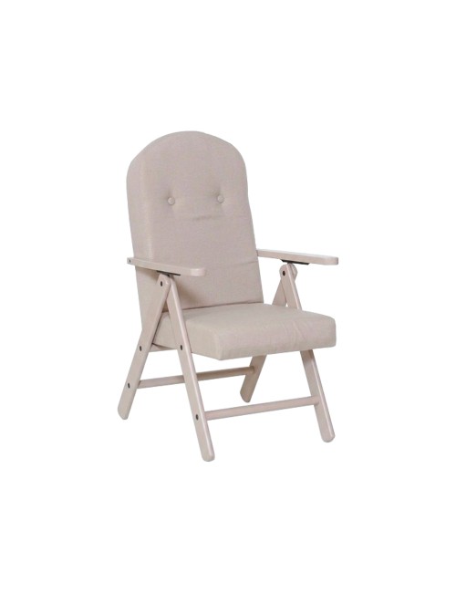Poltrona Palmarola Regolabile 4 Posizioni in Tessuto Beige e Struttura Tortora – Comfort Classico e Relax Quotidiano