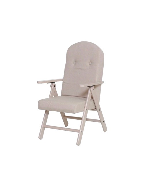 Poltrona Palmarola Regolabile 4 Posizioni in Tessuto Beige e Struttura Tortora – Comfort Classico e Relax Quotidiano