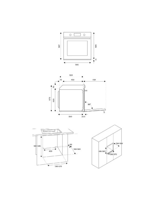 Forno incasso pirolitico Bertazzoni F6011MODPLZ classe A++ colore zinco display LCD