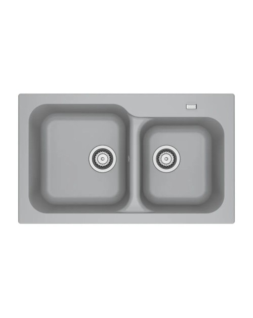 Lavello incasso 2 vasche Franke KID 620 tectonite grigio 83x50x21 cm.