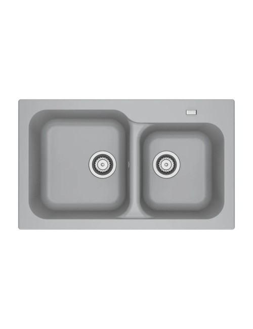 Lavello incasso 2 vasche Franke KID 620 tectonite grigio 83x50x21 cm.