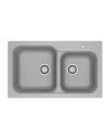 Lavello incasso 2 vasche Franke KID 620 tectonite grigio 83x50x21 cm.