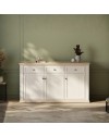 Madia Essenza 3 Ante e 3 Cassetti bianco e Rovere 169 cm – Stile Classico Moderno