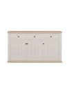 Madia Essenza 3 Ante e 3 Cassetti bianco e Rovere 169 cm – Stile Classico Moderno