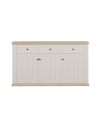 Madia Essenza 3 Ante e 3 Cassetti bianco e Rovere 169 cm – Stile Classico Moderno