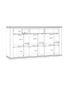 Madia Essenza 3 Ante e 3 Cassetti bianco e Rovere 169 cm – Stile Classico Moderno
