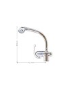 Miscelatore cucina cromo con doccia estraibile Majestic