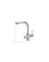 Miscelatore per lavabo cromo Acqua Pura tre vie