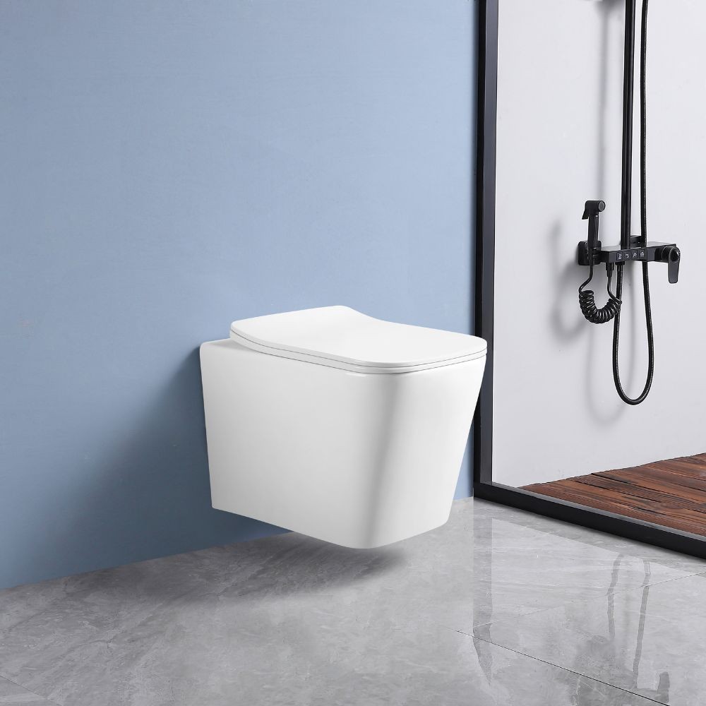 WC Sospeso YJ-2303 in Ceramica Bianco Lucido con Scarico a Parete – Design Moderno e Igiene Quotidiana
