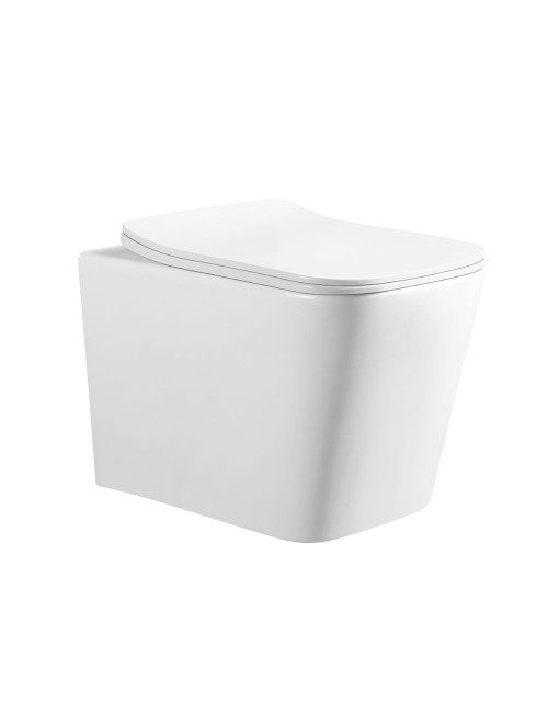 WC Sospeso YJ-2303 in Ceramica Bianco Lucido con Scarico a Parete – Design Moderno e Igiene Quotidiana