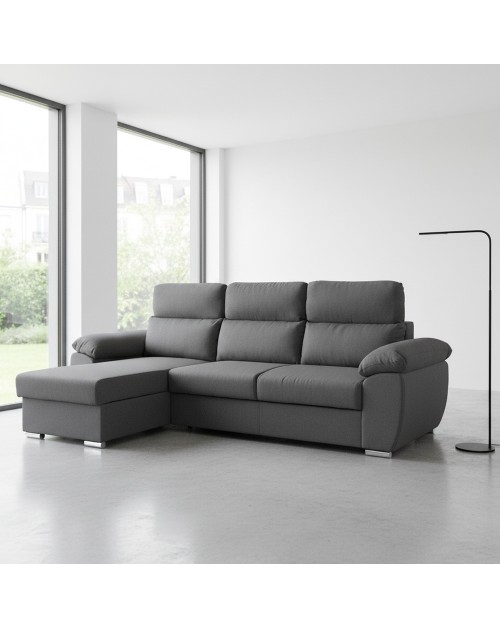 Divano con penisola contenitore grigio ComoII Twist20